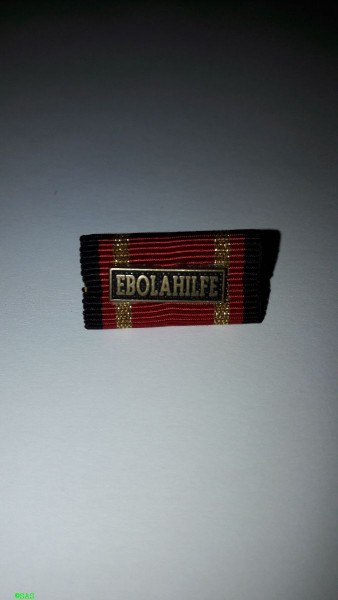Bundeswehr Einsatzmedaille EBOLAHILFE in Bronze, Bandschnalle