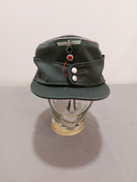 Wehrmacht Heer Feldmütze M43 für Offiziere feldgrau mit gewebtem Abzeichen Grösse 58