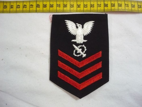 Armabzeichen für Hemden, Dienstgrad mit Laufbahnabzeichen, MT Missile Technician, Petty Officer First Class