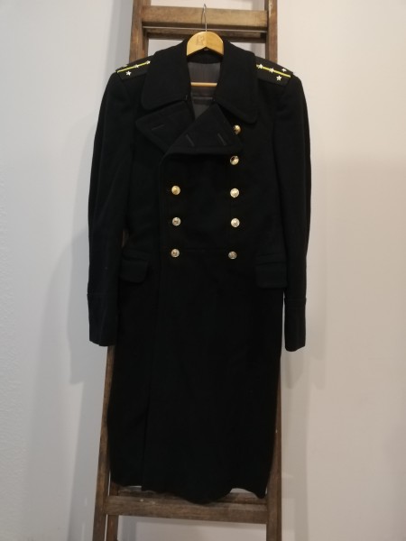 UdssR Marine Mantel in schwarz, schweres Wolltuch Größe ca. 46