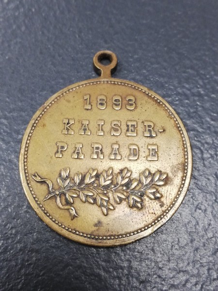 Kaiserreich Medaille Deutscher Kaiser Wilhelm II - Kaiserparade 1893