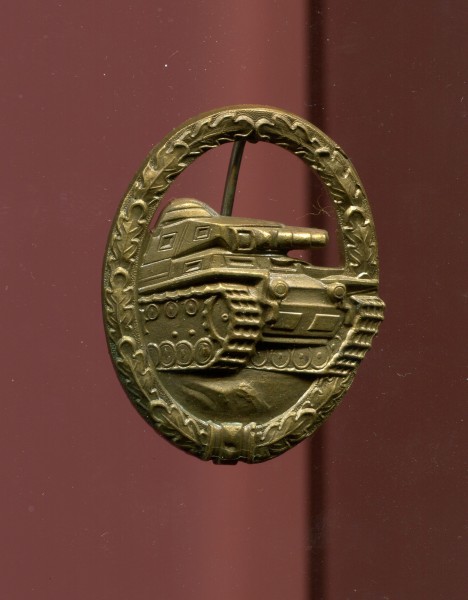 Orden 1939 / 1957 Panzerkampfabzeichen in Bronze sehr frühe Fertigung