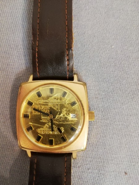 DDR Herren Armbanduhr GUB Glashütte 20 Jahre NVA