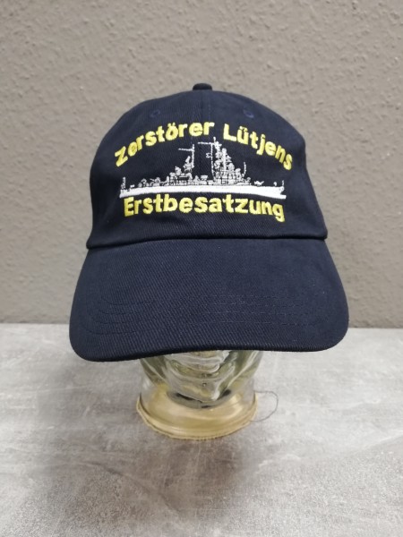 Bundeswehr Baseballcap Zerstörer Lütjens Erstbesatzung blau flache Form