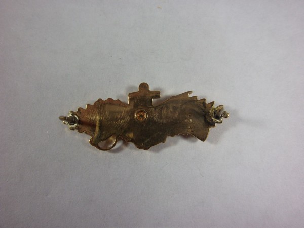 Brustabzeichen, Seabee, gold, Metall, #Miniature#, zweiteilig
