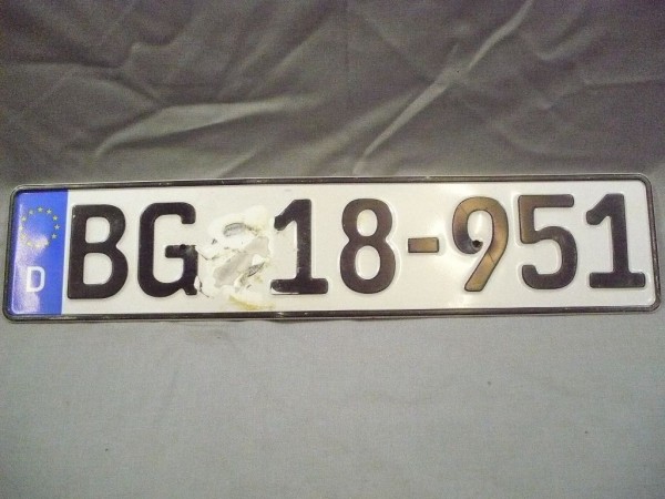BUND: Auto- Kennzeichen, BGS- Bundesgrenzschutz, *+BG 18- 951+*, gebraucht