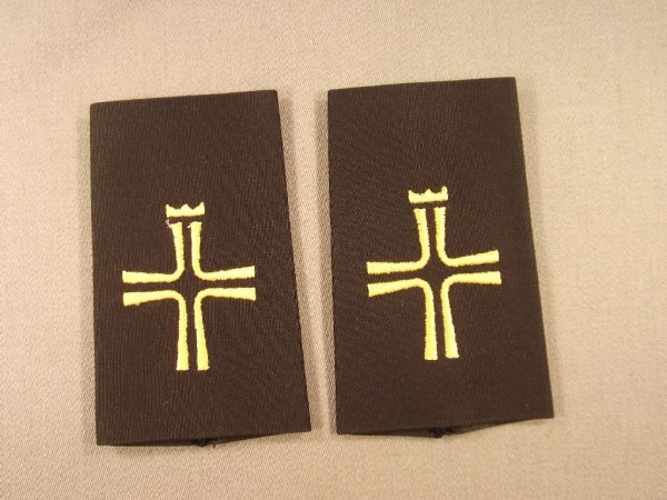 Rangschlaufen Militärgeistlicher evangelisch gelb auf schwarz