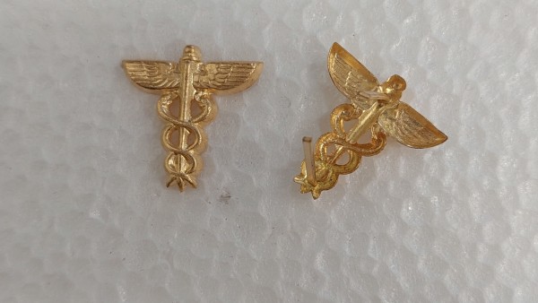 BGS Schulterklappenauflage Merkurstab gold Bundesgrenzschutz Verwaltung 1Paar
