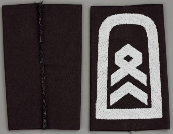 Rangschlaufen Stabsfeldwebel weiß auf schwarz