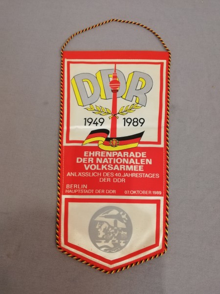 Tischfahne/ Tischwimpel DDR NVA Ehrenparade der NVA 40 Jahrestag der DDR Berlin