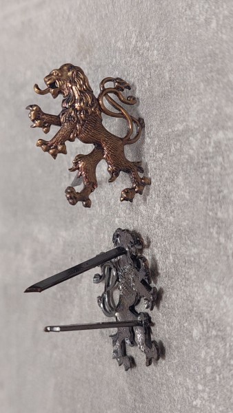 Forst Bayern Schulterklappenauflage Forstverwaltung Löwe in bronze