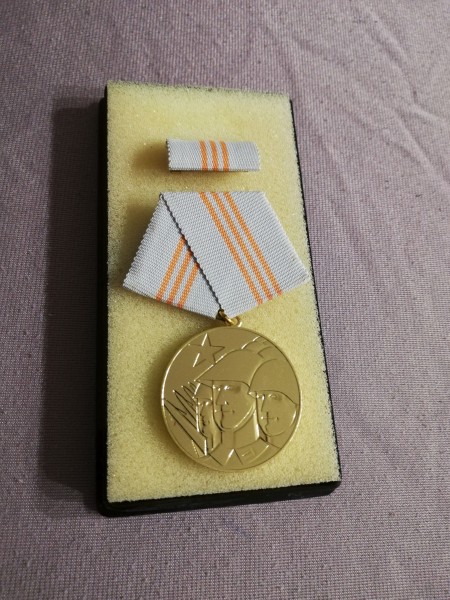 DDR Medaille der Waffenbrüderschaft in gold 208d