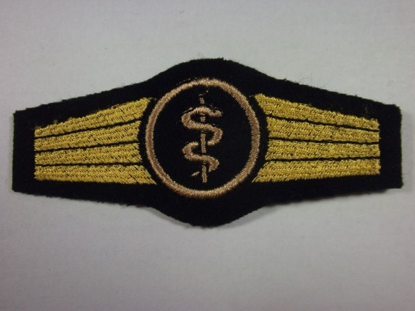 Tätigkeitsabzeichen, Sanitätspersonal, bronze auf dunkelblau, Marine