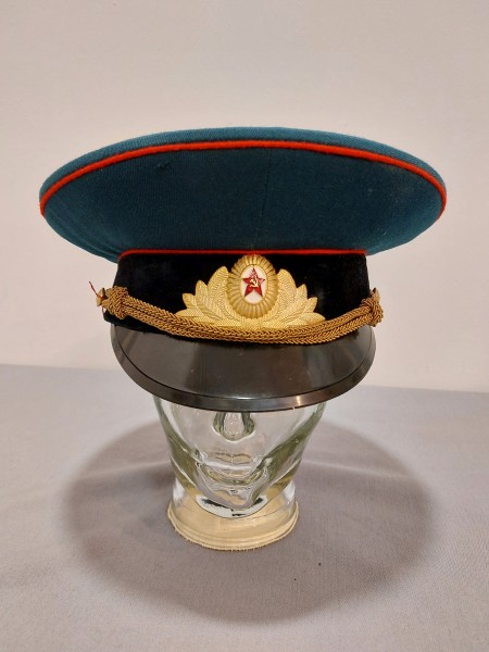 UDSSR Russland Schirmmütze - Größe 58 - Offizier - Grenztruppen - hergestellt 1988