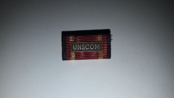 Bundeswehr Einsatzmedaille UNSCOM in Bronze, Bandschnalle