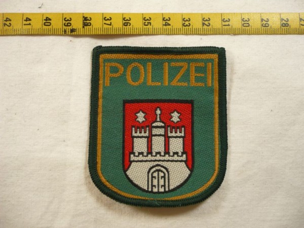 Hamburg: Armabzeichen, Polizei Hamburg, grün, gewebt