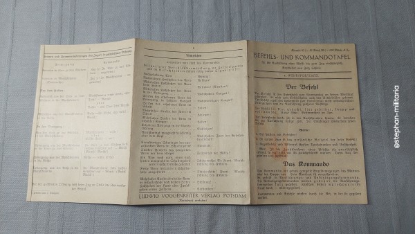 Literatur: Befehls- und Kommandotafel - 4.Wehrsporttafel 3.Reich Original