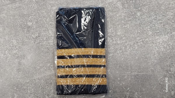 Polizei Rangschlaufen Wasserschutzpolizei 4 Streifen gold 8mm