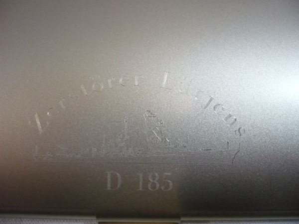 Visitenkartenetui Zerstörer Lütjens D185, silber mit Gravur 