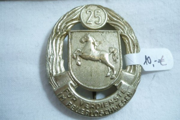 Niedersachsen: Ehrenzeichen für Verdienste im Feuerlöschwesen in Silber für 25 Jahre