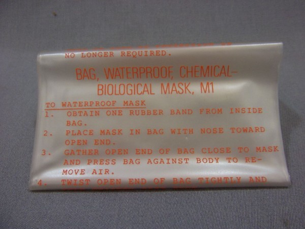 Gasmasken- Beutel, Wasserdicht, BAG Waterproof Chemical- Biological Mask M1