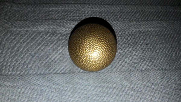 Allgemein: Knopf 21mm gekörnt altgold kurze Öse