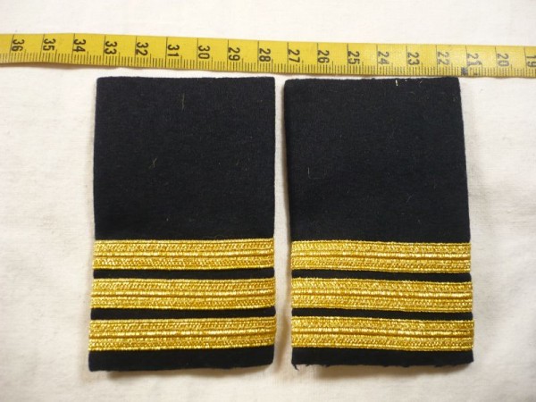 Allgemein: Rangschlaufen Wasserschutzpolizei, 3 Streifen gold 8mm