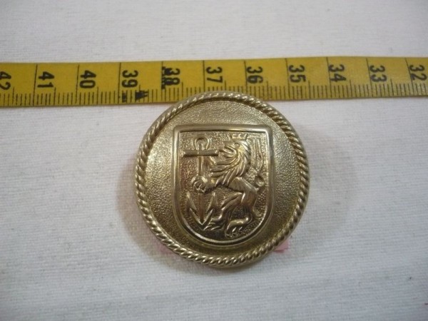 Nordrhein-Westfalen: Tschakosternauflage, Polizei Düsseldorf, Messing versilbert