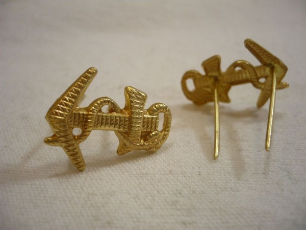 Schulterklappenauflage Seemännischer Dienst, Anker mit Ankertau, gold