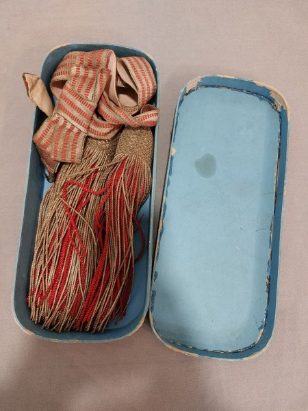 Deutsches Reich vor 1918 Hessen Darmstadt Parade Offiziersschärpe im original Kasten