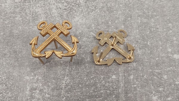 Schulterklappenauflage WWII Kriegsmarine Anker 25mm gold