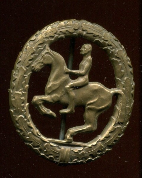 Bundesrepublik Deutsches Reiterabzeichen in Bronze Hersteller Steinhauer