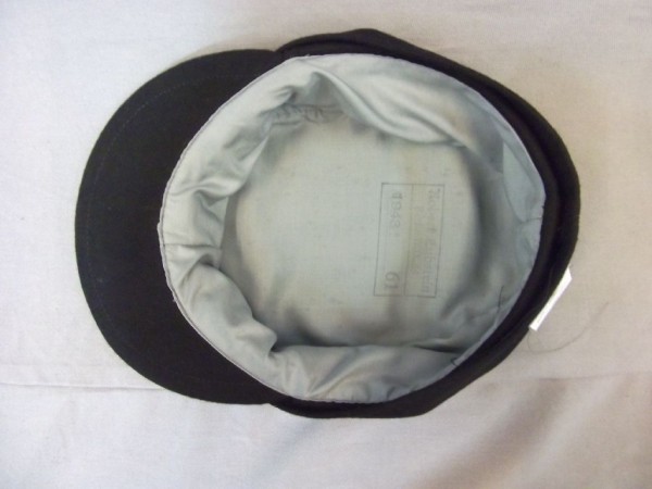 Feldmütze M43 für Offiziere, schwarz #Grösse 61# 1 Knopf