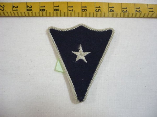 Baden-Wuerttemberg: Kragenspiegel Polizei Baden-Württemberg, alte Art, Kommissar, 1 Stern silber auf blau