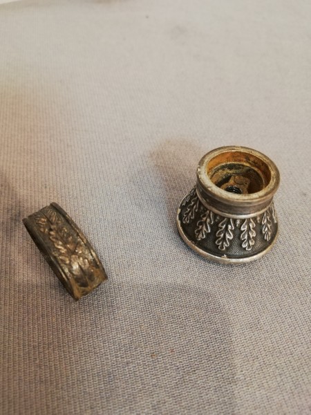 Wehrmacht Heer Ring und Kopfschraube für den Heeresdolch - Offiziersdolch Hersteller Alcoso S
