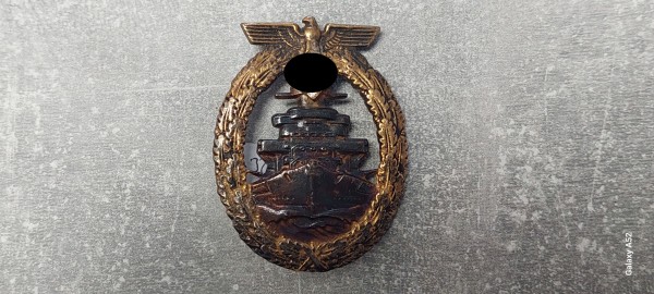 Flotten- Kriegsabzeichen mit Brillianten (Faksimili) Kriegsmarine