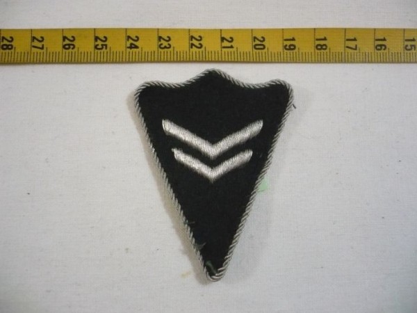 Baden-Wuerttemberg: Kragenspiegel, Polizei Baden-Württemberg, alte Art, Meister, 2 Winkel silber auf grün