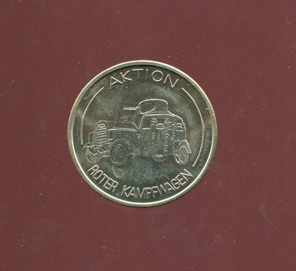 DDR Medaille Gedenkmedaille "Aktion Roter Kampfwagen"