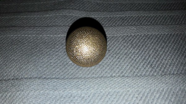 Allgemein: Knopf 16mm gekörnt altgold lange Öse