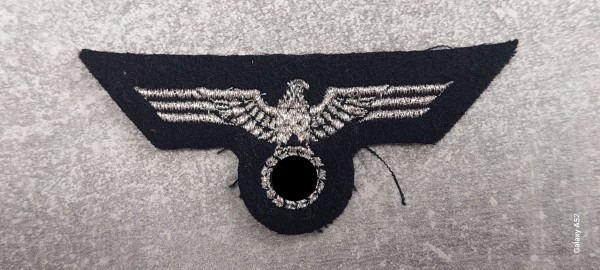 Mützenadler Heer für Offizier silber maschinengestickt auf schwarz